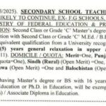 Secondary School Teacher (Physical) (Male) - Federal Directorate of Education